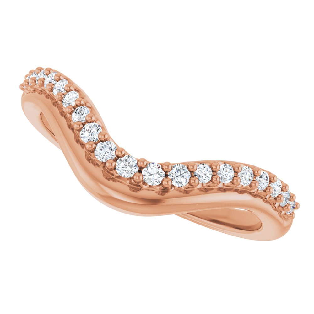 14K Rose Gold 1/5 CTW Lab-Grown Diamond Contour Band