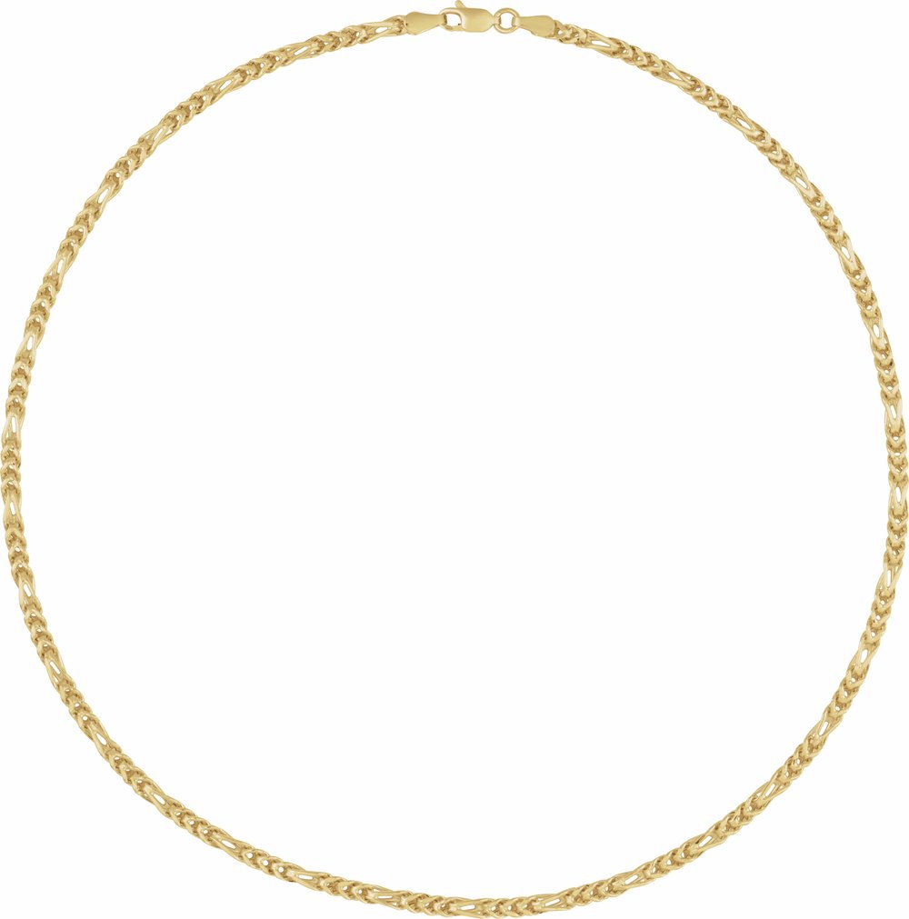 14K Yellow Gold 3.2 mm Franco 24" Chain