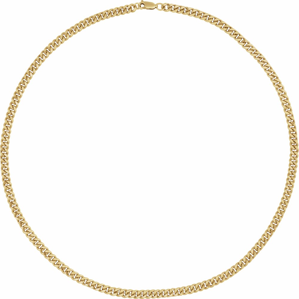 14K Yellow Gold-Filled 4.8 mm Curb 24" Chain