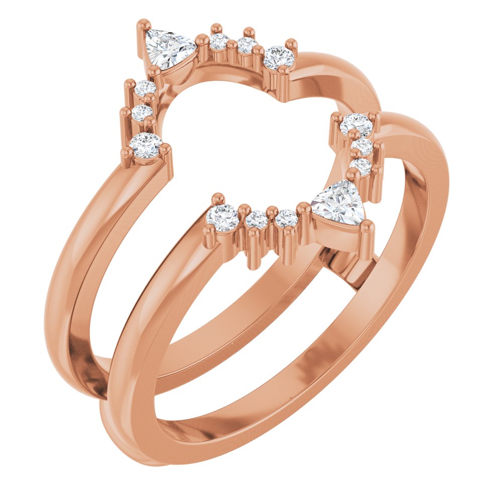 14K Rose Gold 1/5 CTW Natural Diamond Ring Guard