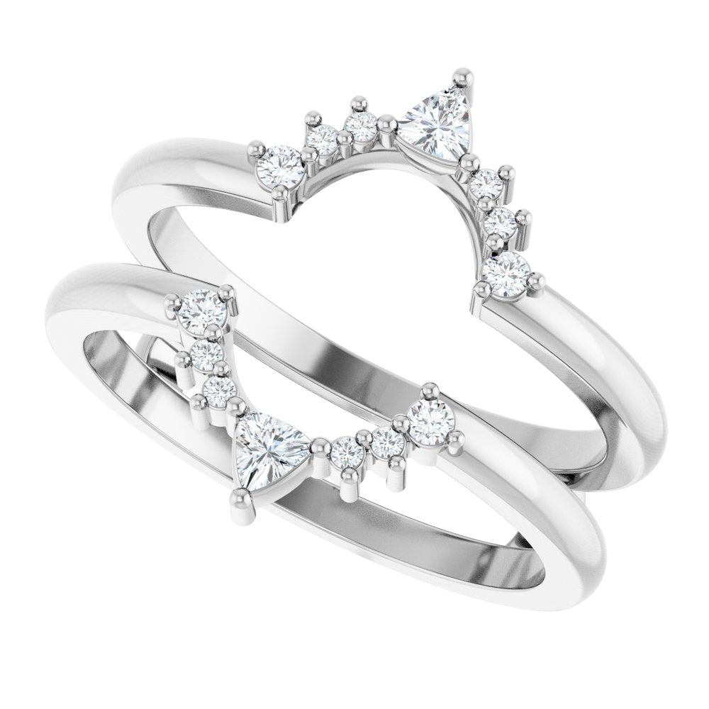 Platinum 1/5 CTW Natural Diamond Ring Guard