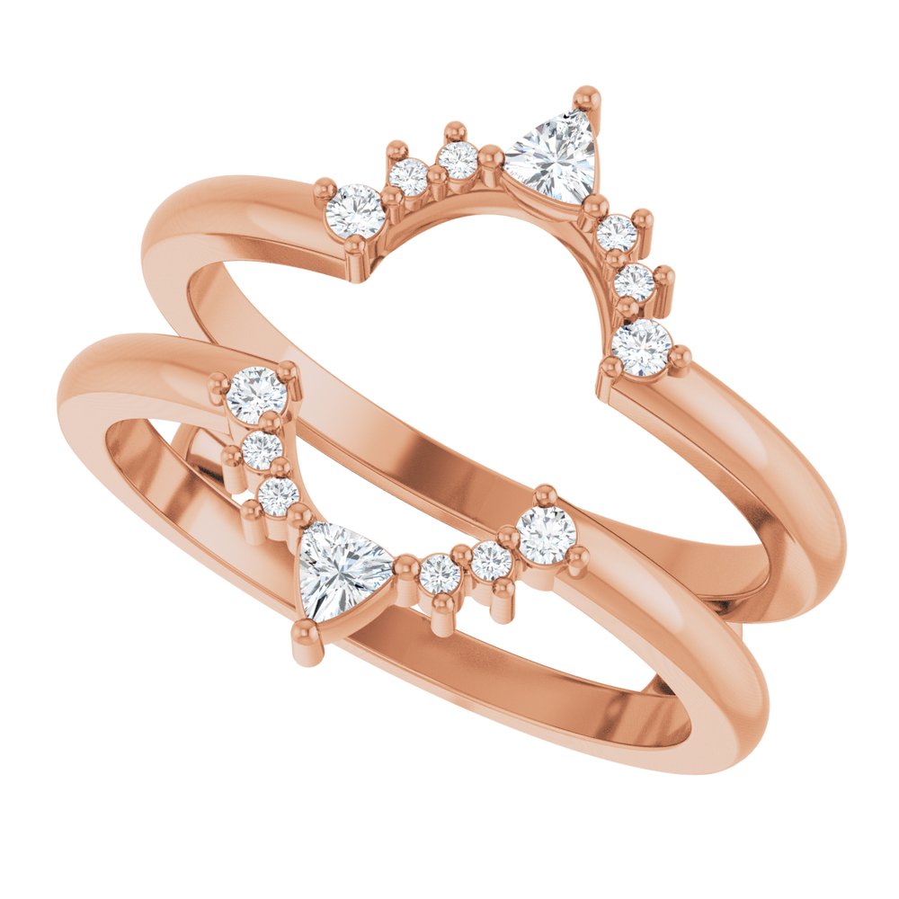 14K Rose Gold 1/5 CTW Natural Diamond Ring Guard