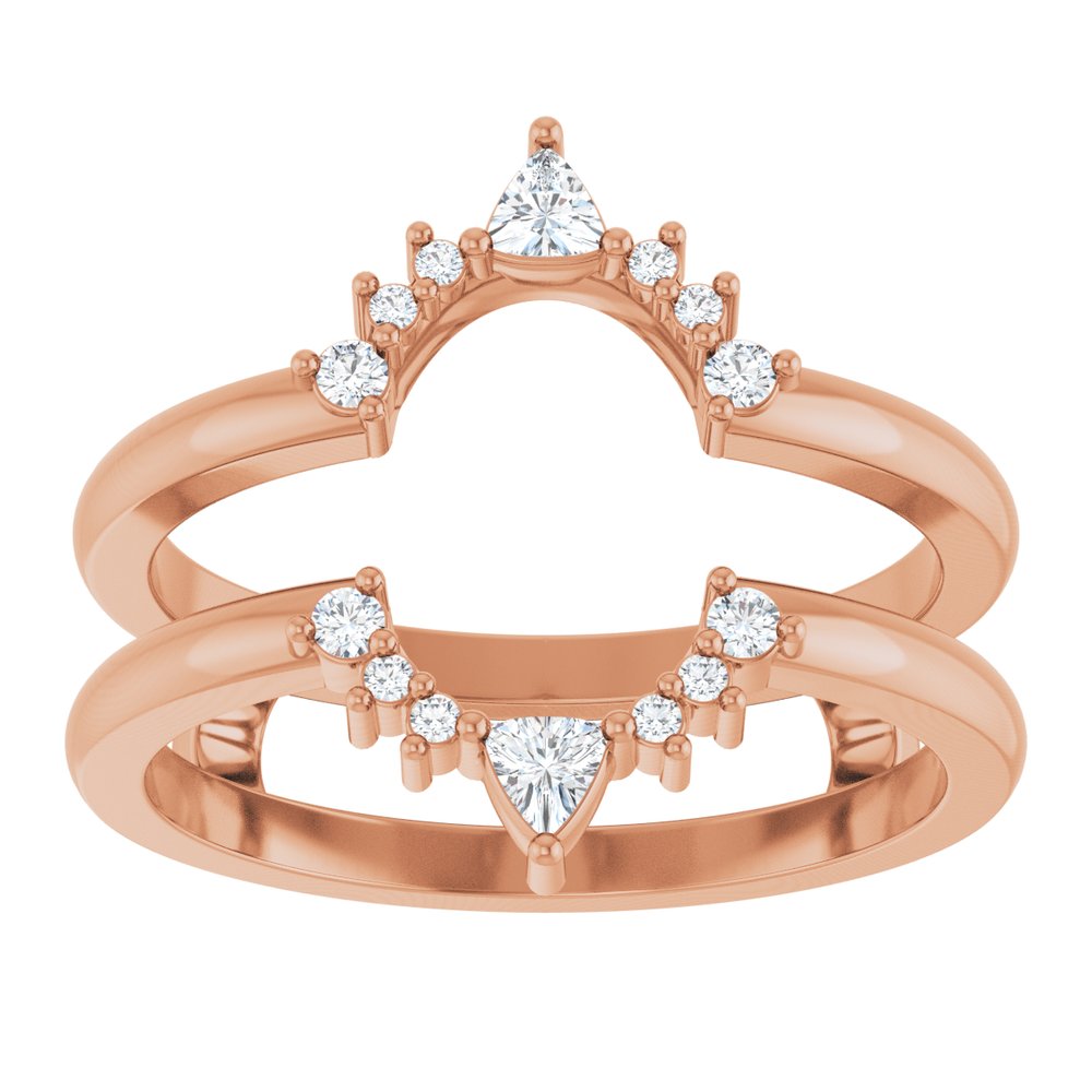 14K Rose Gold 1/5 CTW Natural Diamond Ring Guard