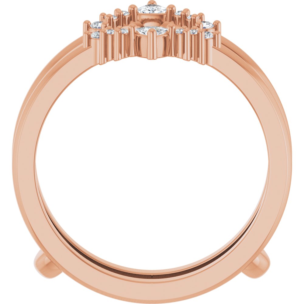 14K Rose Gold 1/5 CTW Natural Diamond Ring Guard