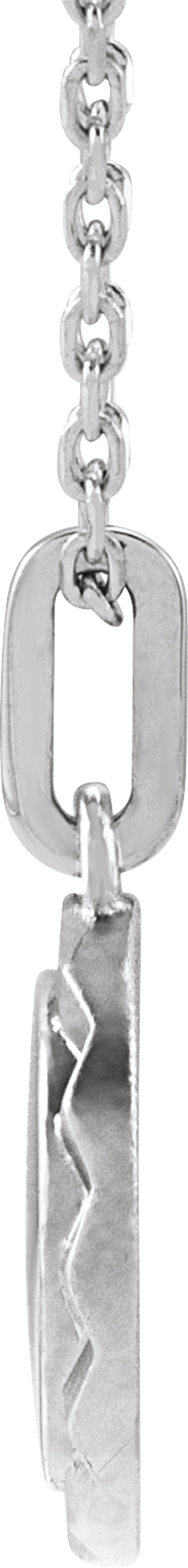 Sterling Silver Engravable Sunburst 16-18" Necklace