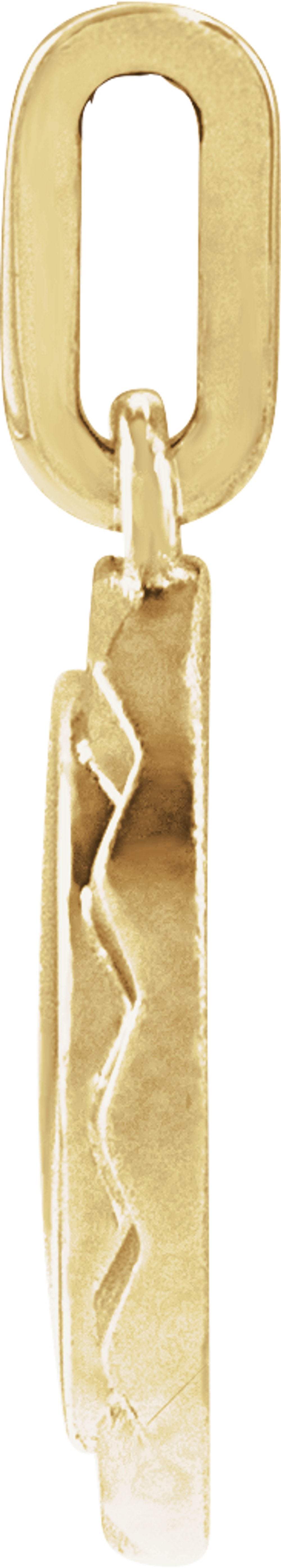 14K Yellow Gold Engravable Sunburst Charm/Pendant