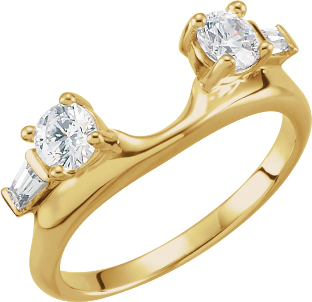 14K Yellow Gold 5/8 CTW Lab-Grown Diamond Wrap-Style Ring Enhancer