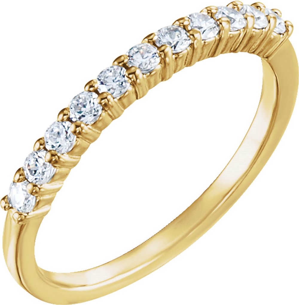 14K Yellow Gold 1/3 CTW Lab-Grown Diamond Anniversary Band