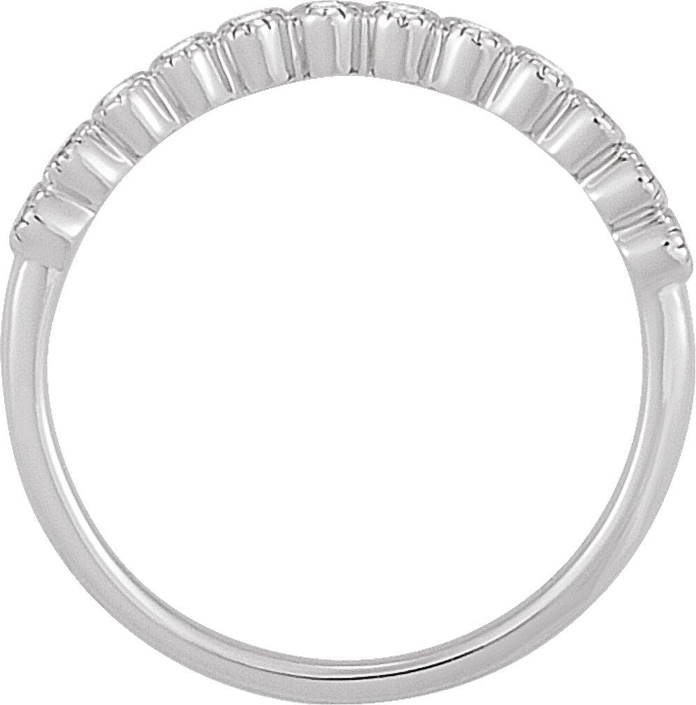 14K White 1/6 CTW Natural Diamond Anniversary Band Size 7