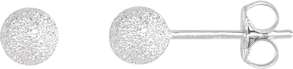 Sterling Silver 5 mm Stardust Ball Earrings