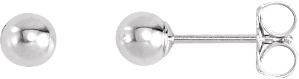 Sterling Silver 4 mm Ball Stud Earrings