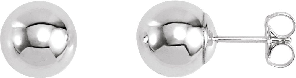 Sterling Silver 8 mm Ball Stud Earrings