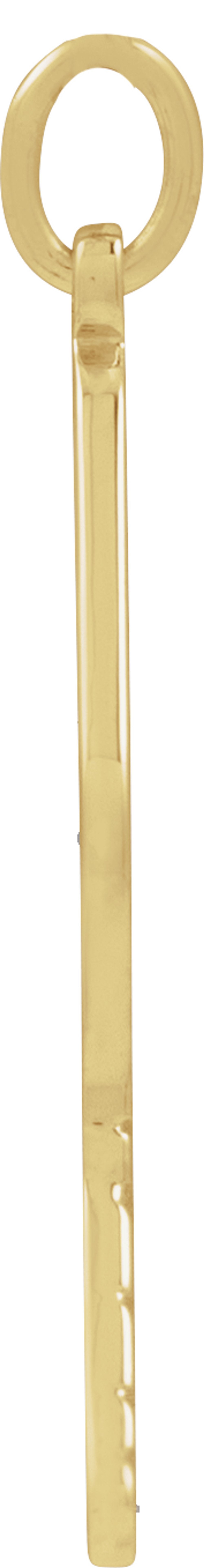 14K Yellow Gold Engravable Pickleball Paddle Pendant