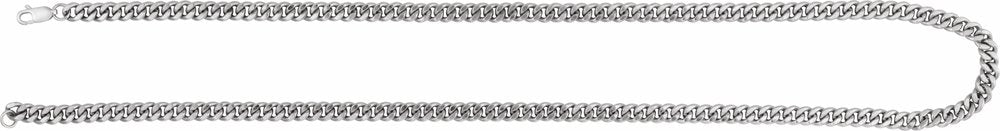 Sterling Silver 4.8 mm Curb 18" Chain