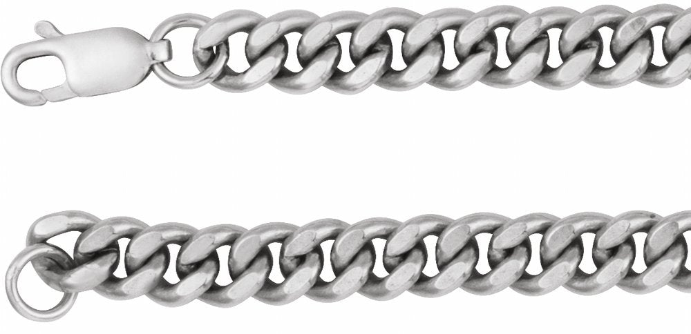 Sterling Silver 4.8 mm Curb 24" Chain