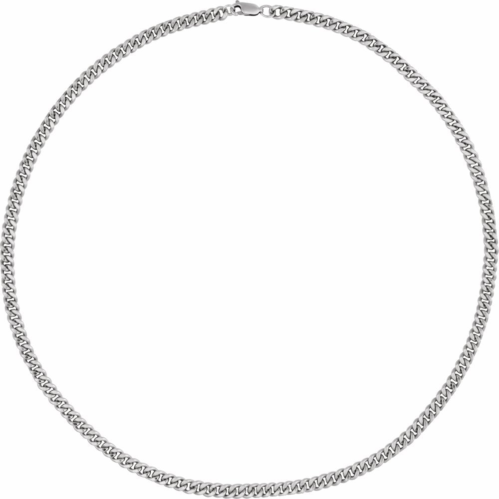 Sterling Silver 4.8 mm Curb 24" Chain