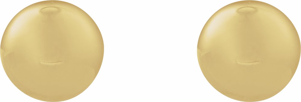14K Yellow Gold Dome Stud Earrings