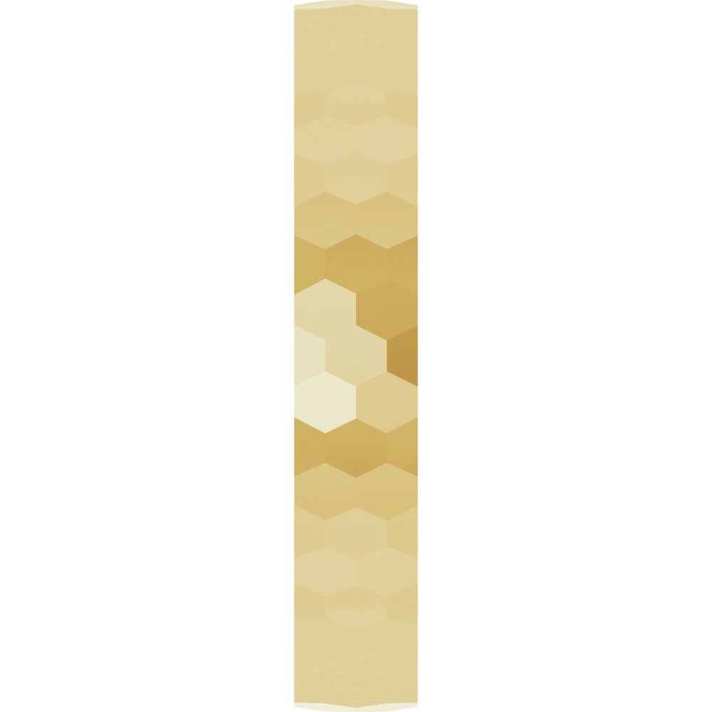 14K Yellow Gold 3.5 mm Hexagon Pattern Band Size 9