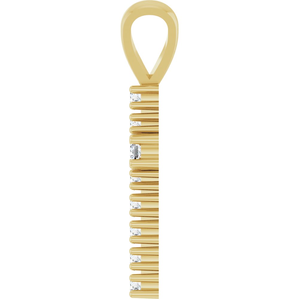 14K Yellow Gold 1/4 CTW Natural Diamond Cross Pendant