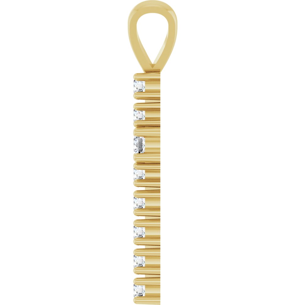 14K Yellow Gold 1/2 CTW Natural Diamond Cross Pendant