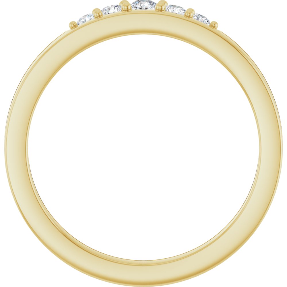 14K Yellow Gold 1/6 CTW Natural Diamond Stackable Ring