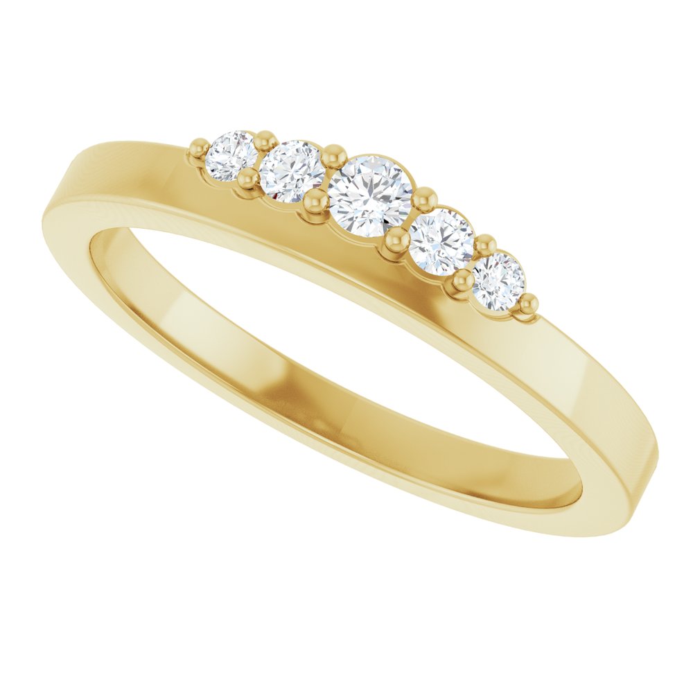 14K Yellow Gold 1/6 CTW Lab-Grown Diamond Stackable Ring