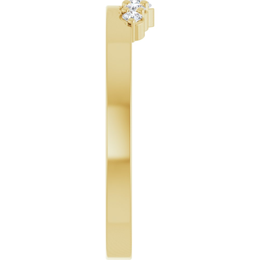 14K Yellow Gold 1/6 CTW Natural Diamond Stackable Ring