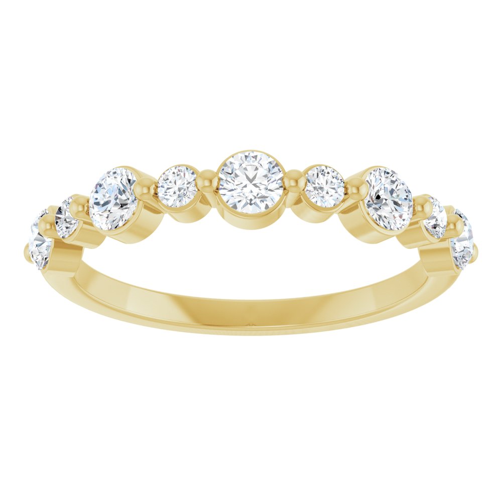 14K Yellow Gold 5/8 CTW Lab-Grown Diamond Anniversary Band
