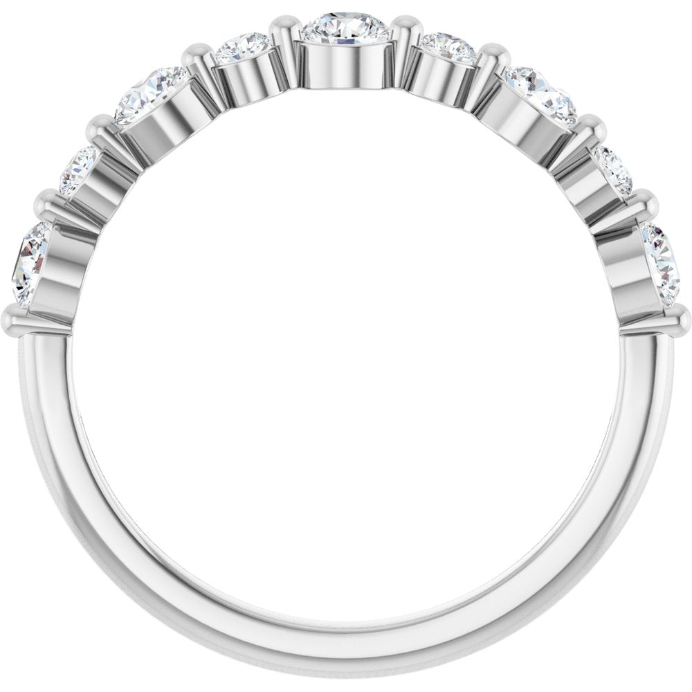14K White Gold 1/2 CTW Natural Diamond Anniversary Band