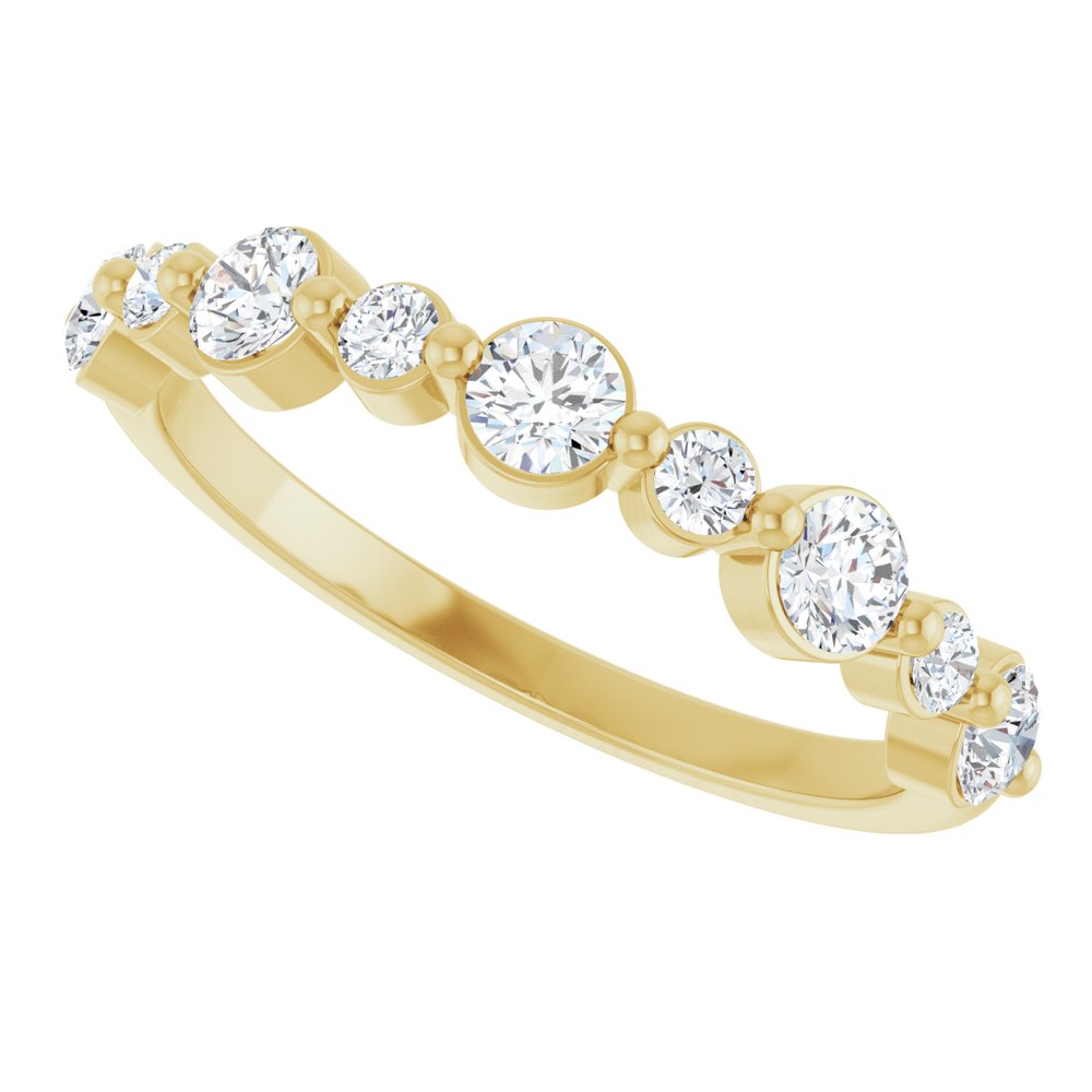 14K Yellow Gold 5/8 CTW Lab-Grown Diamond Anniversary Band