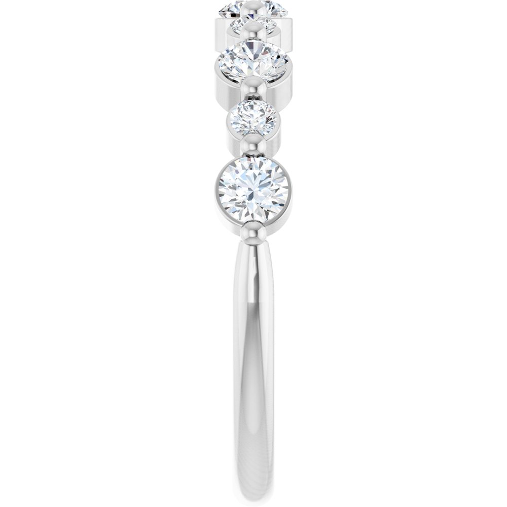 14K White Gold 1/2 CTW Natural Diamond Anniversary Band