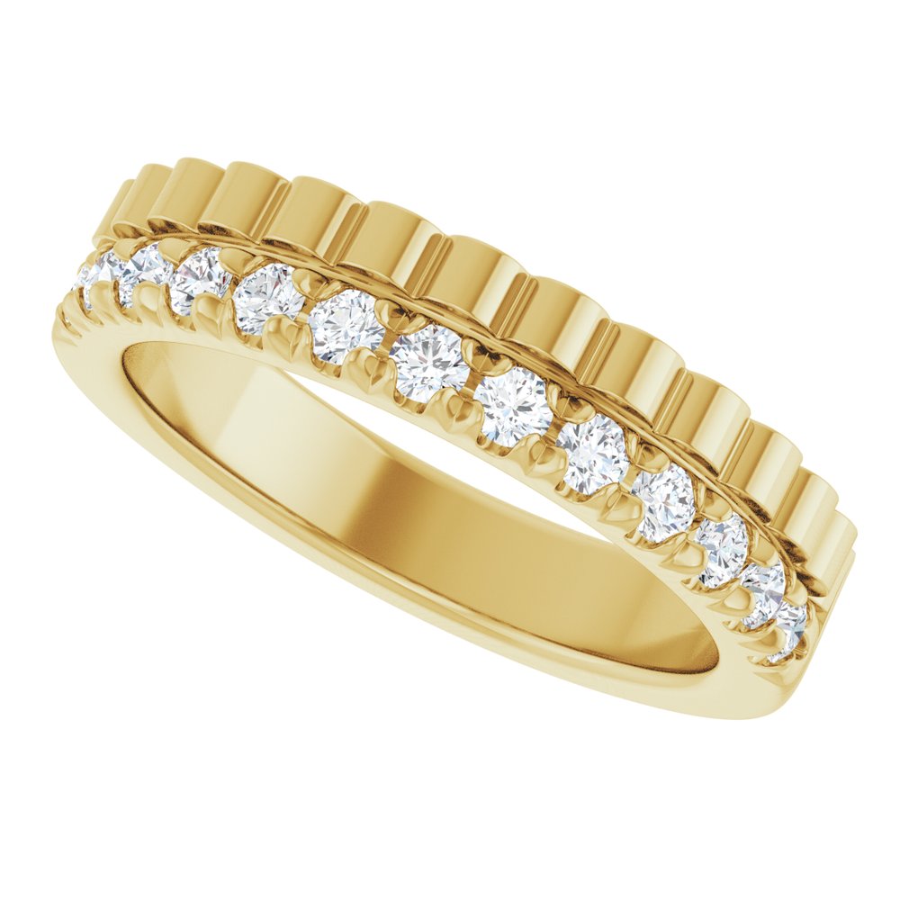 14K Yellow Gold 1/3 CTW Lab-Grown Diamond Anniversary Band