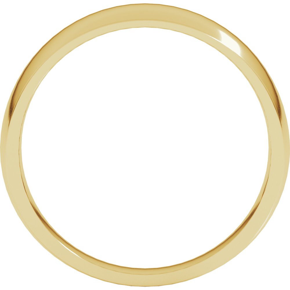 14K Yellow Gold 6 mm Tapered Comfort-Fit Half Round Band Size 9