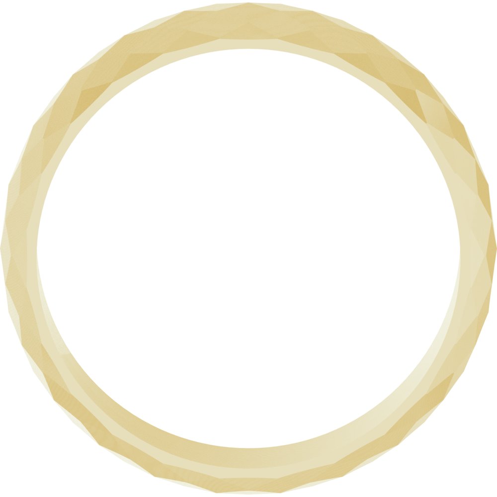14K Yellow Gold 6 mm Diamond Pattern Band