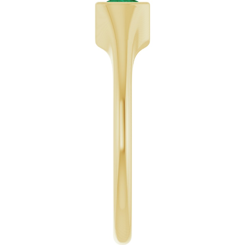 14K Yellow Gold Lab-Grown Emerald Two-Stone Ring
