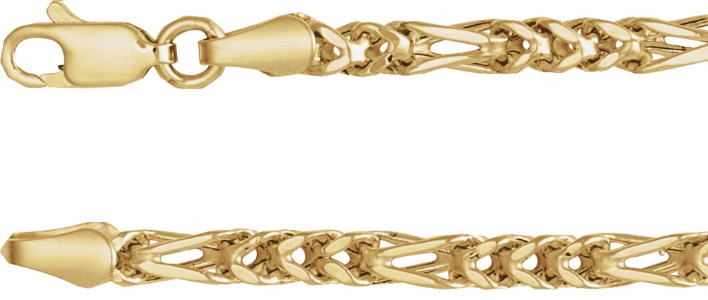 14K Yellow Gold 3.2 mm Franco 24" Chain