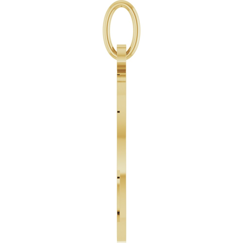 14K Yellow Gold Engravable Soccer Pendant