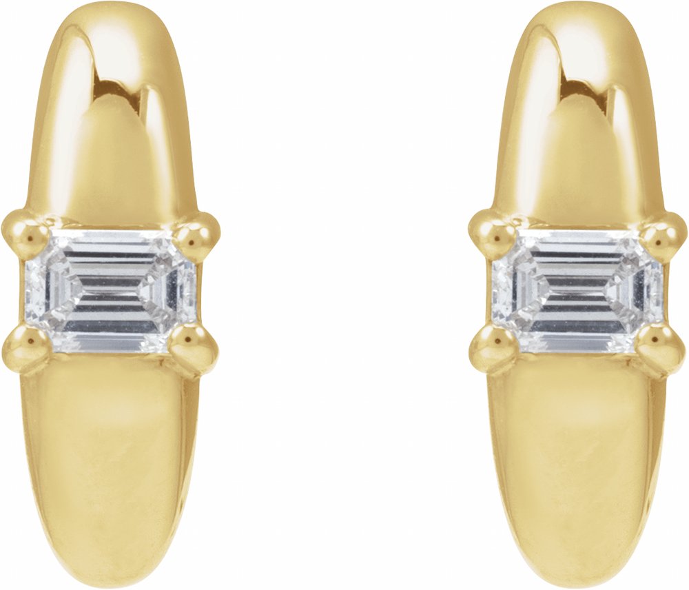 14K Yellow Gold 1/3 CTW Natural Diamond 13.4 mm Hoop Earrings