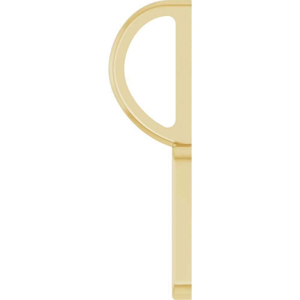 14K Yellow Gold Engravable Geometric Pendant