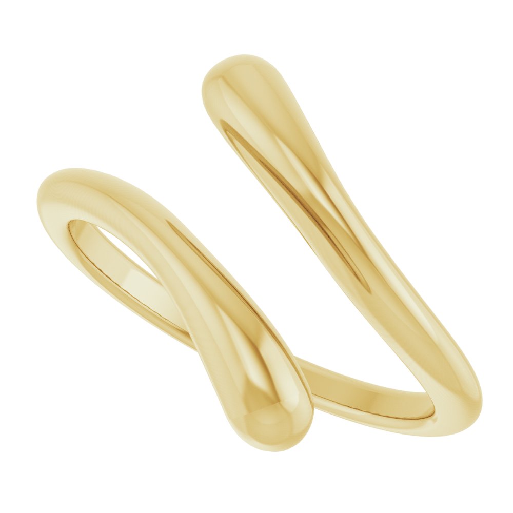 14K Yellow Gold Dome Bypass Ring