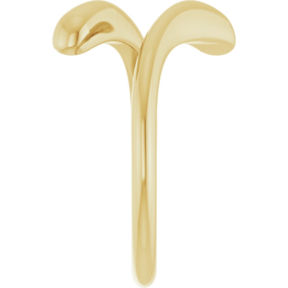 14K Yellow Gold Dome Bypass Ring