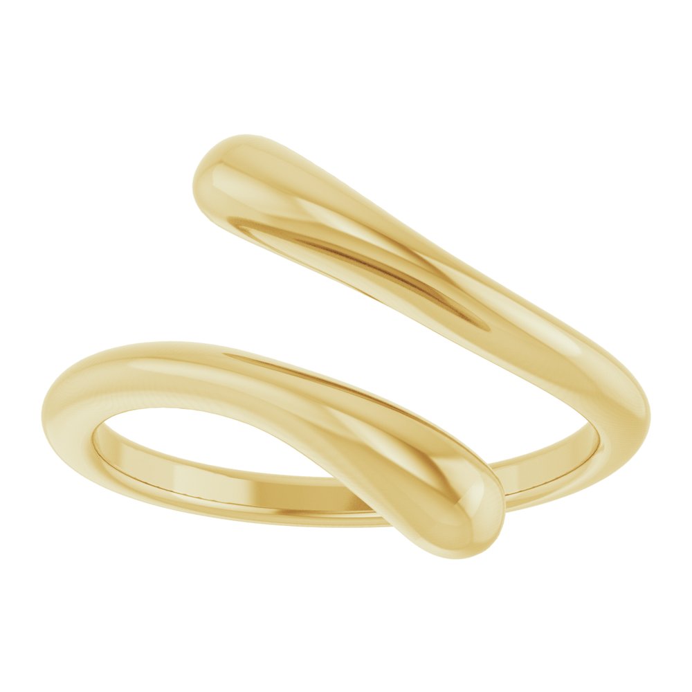 14K Yellow Gold Dome Bypass Ring
