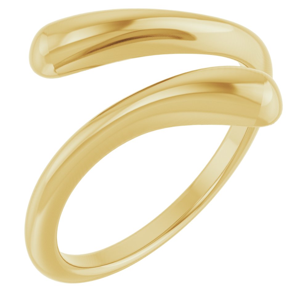 14K Yellow Gold Dome Bypass Ring