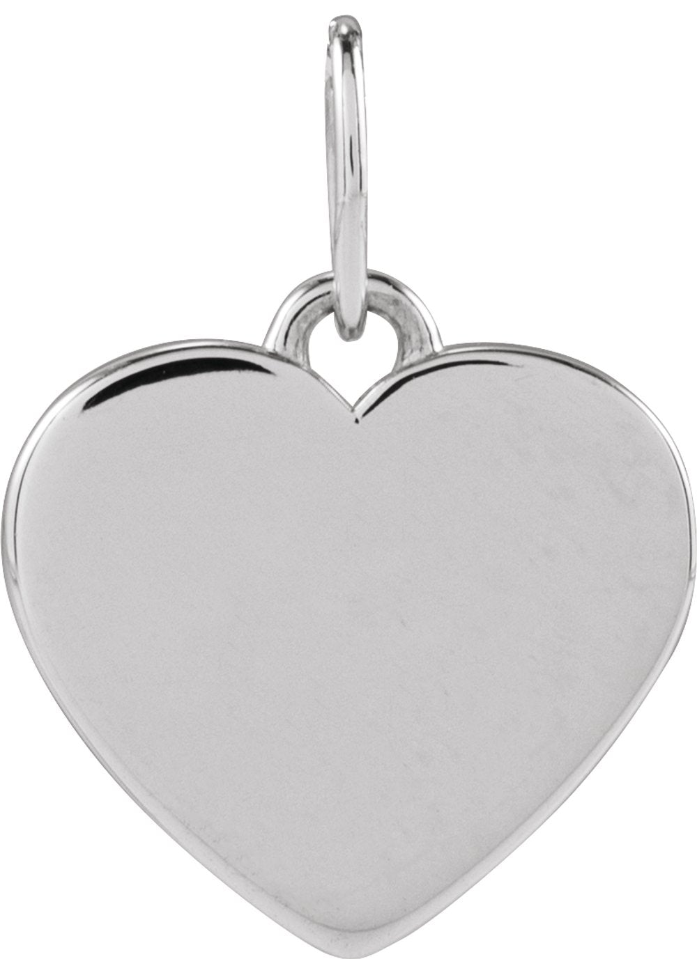 Sterling Silver .02 CTW Natural Diamond Blank Paw Print Heart Pendant