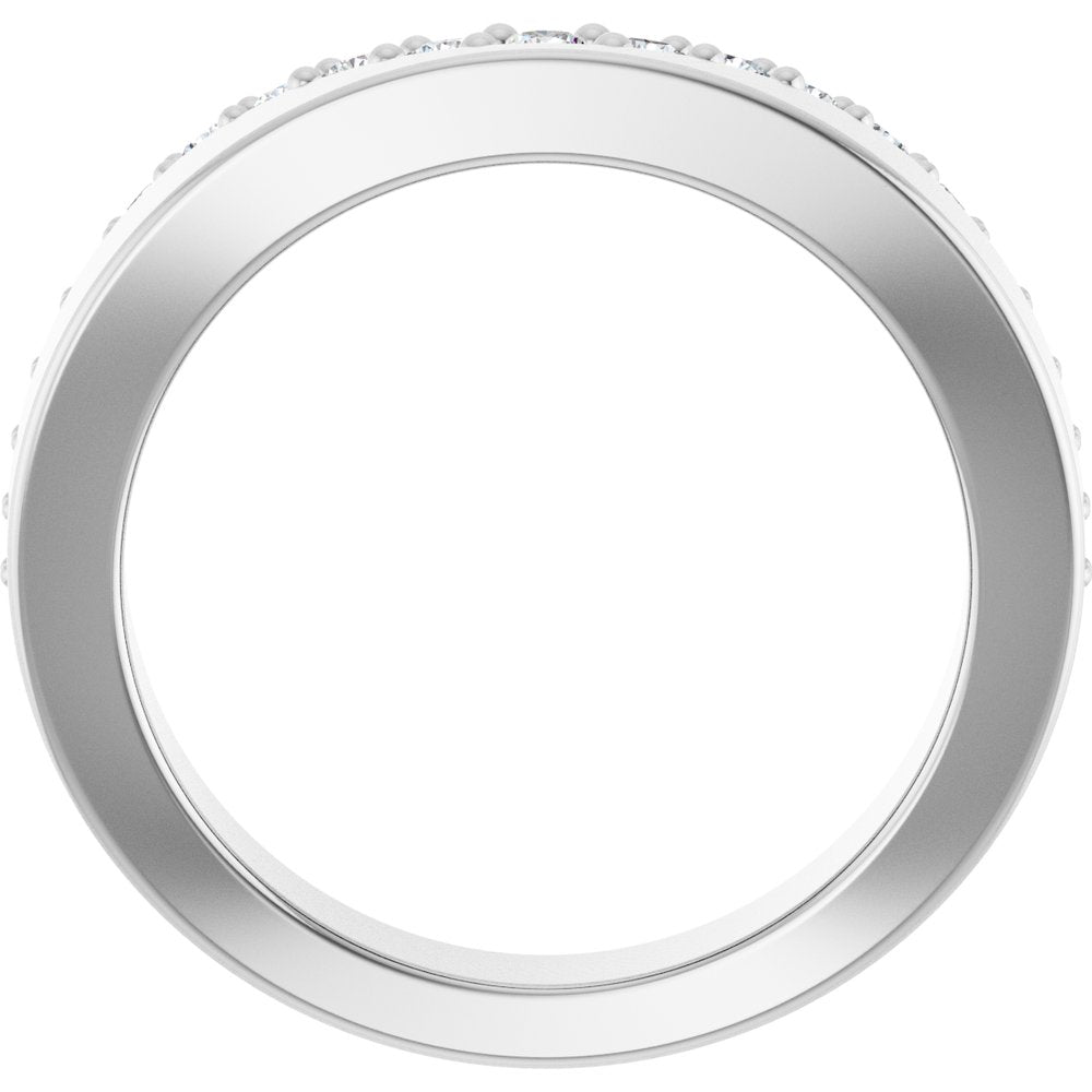 14K White Gold 1/5 CTW Lab-Grown Diamond Contour Band
