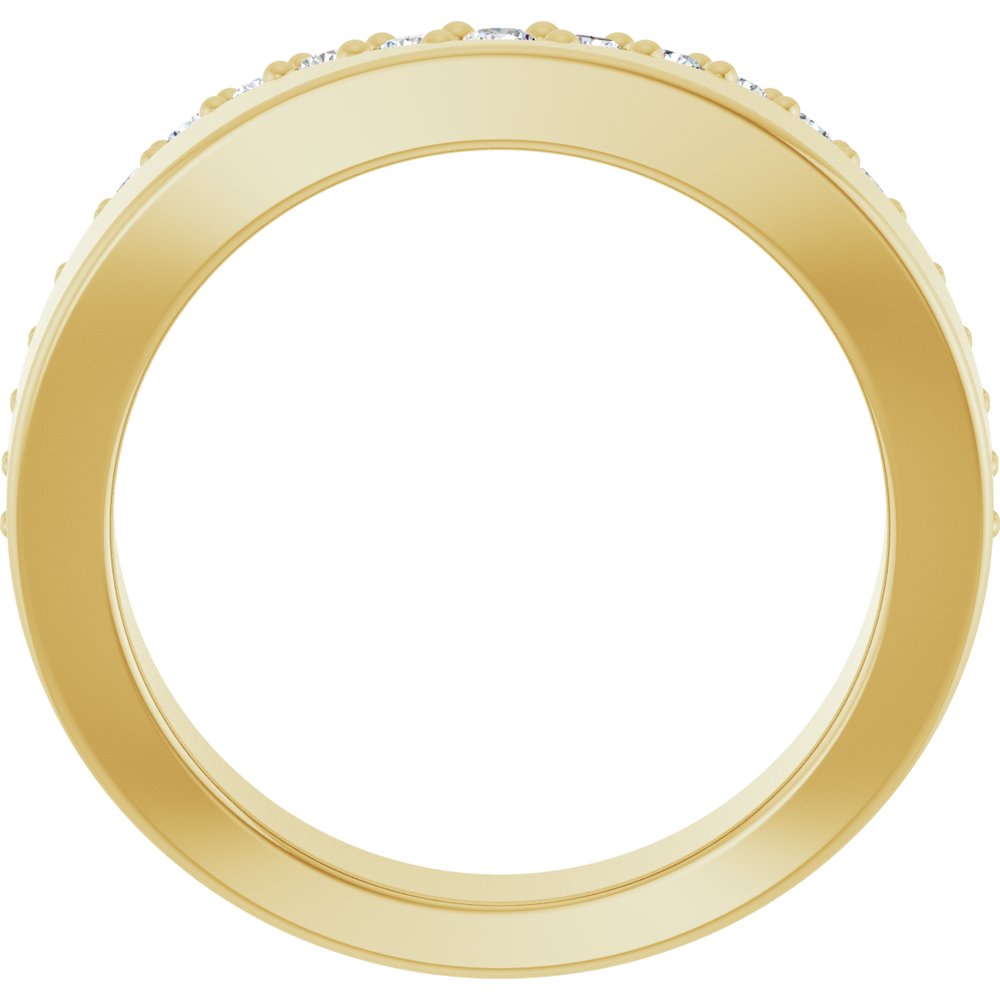 14K Yellow Gold 1/4 CTW Natural Diamond Contour Band