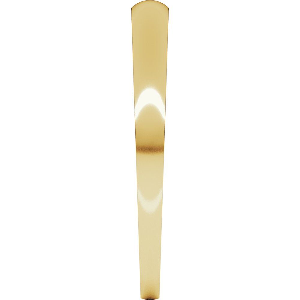 14K Yellow Gold 2.5 mm Tapered Comfort-Fit Half Round Band Size 5