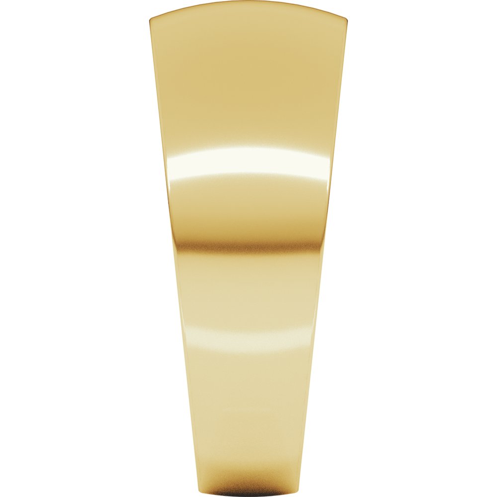14K Yellow Gold 8 mm Tapered Comfort-Fit Half Round Band Size 7