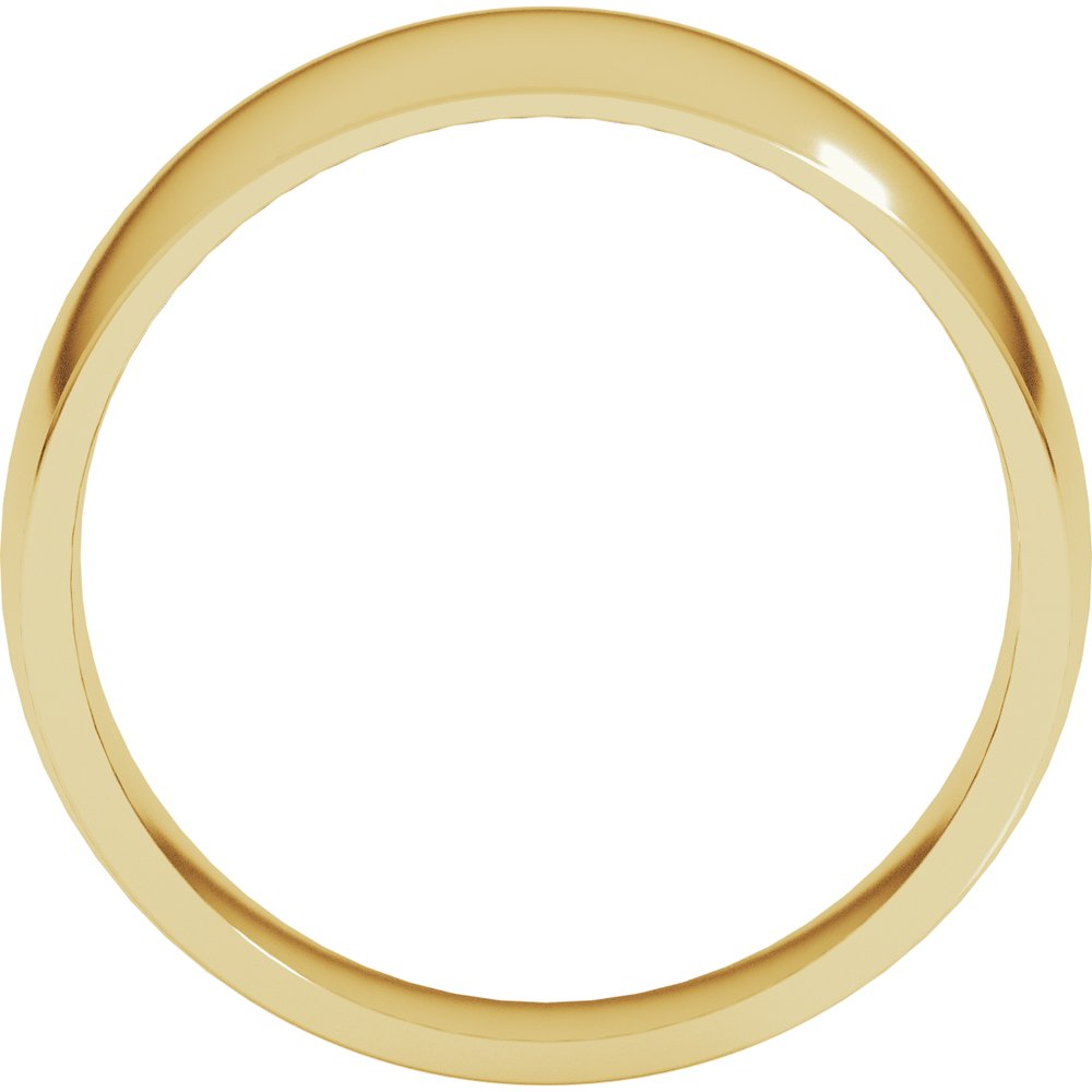 14K Yellow Gold 10 mm Tapered Comfort-Fit Half Round Band Size 8