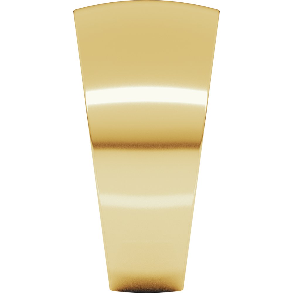 14K Yellow Gold 10 mm Tapered Comfort-Fit Half Round Band Size 8